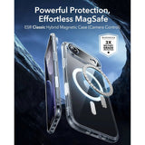 iPhone Air ESR Classic Hybrid Cover m. Indbygget Camera Control Knap - MagSafe Kompatibel - Gennemsigtig