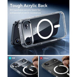 iPhone Air ESR Classic Hybrid Cover m. Indbygget Camera Control Knap - MagSafe Kompatibel - Gennemsigtig