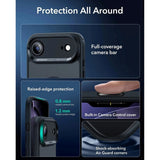 iPhone Air ESR Classic Hybrid Cover m. Indbygget Camera Control Knap - MagSafe Kompatibel - Mat Sort