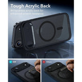 iPhone Air ESR Classic Hybrid Cover m. Indbygget Camera Control Knap - MagSafe Kompatibel - Mat Sort
