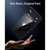 iPhone Air ESR Classic Hybrid Cover m. Indbygget Camera Control Knap - MagSafe Kompatibel - Gennemsigtig / Sort