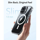 ESR iPhone 17 Classic Hybrid Stash Cover m. Kickstand - MagSafe Kompatibel - Gennemsigtig