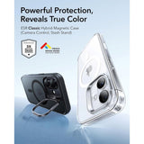 ESR iPhone 17 Classic Hybrid Stash Cover m. Kickstand - MagSafe Kompatibel - Mat Sort