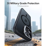 ESR iPhone 17 Classic Hybrid Stash Cover m. Kickstand - MagSafe Kompatibel - Mat Sort