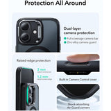 ESR iPhone 17 Classic Hybrid Stash Cover m. Kickstand - MagSafe Kompatibel - Mat Sort