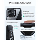 ESR iPhone 17 Classic Hybrid Stash Cover m. Kickstand - MagSafe Kompatibel - Gennemsigtig / Sort