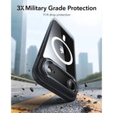 ESR iPhone Air Classic Hybrid Stash Cover m. Kickstand - MagSafe Kompatibel - Gennemsigtig / Sort