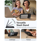 ESR iPhone Air Classic Hybrid Stash Cover m. Kickstand - MagSafe Kompatibel - Gennemsigtig / Sort