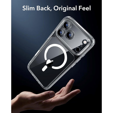 iPhone 17 Pro Max ESR Classic Hybrid Cover m. Indbygget Camera Control Knap - MagSafe Kompatibel - Gennemsigtig