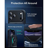 iPhone 17 Pro Max ESR Classic Hybrid Cover m. Indbygget Camera Control Knap - MagSafe Kompatibel - Mat Sort