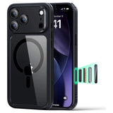 iPhone 17 Pro Max ESR Classic Hybrid Cover m. Indbygget Camera Control Knap - MagSafe Kompatibel - Gennemsigtig / Sort