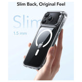 ESR iPhone 17 Pro Max Classic Hybrid Stash Cover m. Kickstand - MagSafe Kompatibel - Gennemsigtig