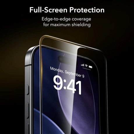 iPhone 17 / 16 Pro ESR UltraFit Armorite Pro Skærmglas - Gennemsigtig / Sort