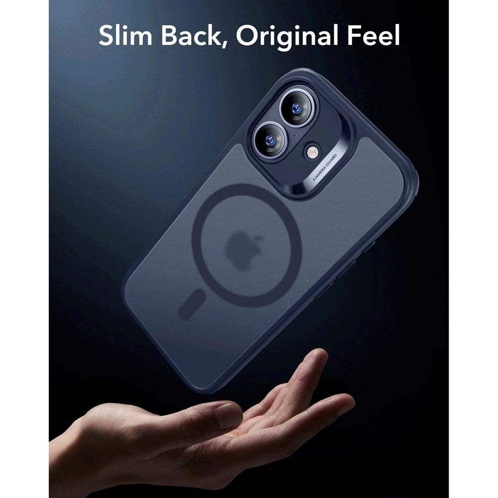 iPhone 17 ESR Classic Hybrid Cover m. Indbygget Camera Control Knap - MagSafe Kompatibel - Mat Blå