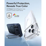ESR iPhone 17 Pro Classic Hybrid Stash Cover m. Kickstand - MagSafe Kompatibel - Mat Blå