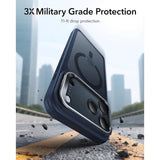 ESR iPhone 17 Pro Classic Hybrid Stash Cover m. Kickstand - MagSafe Kompatibel - Mat Blå