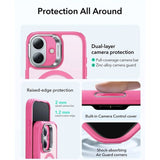 ESR iPhone 17 Classic Hybrid Stash Cover m. Kickstand - MagSafe Kompatibel - Mat Lyserød