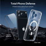 iPhone 17 Pro Max ESR Classic Hybrid Sæt m. Bagside Cover & Hærdet Skærmglas - MagSafe Kompatibel - Gennemsigtig