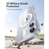 iPhone 17 ESR Classic Hybrid Cover m. Indbygget Camera Control Knap - MagSafe Kompatibel - Gennemsigtig / Glimmer