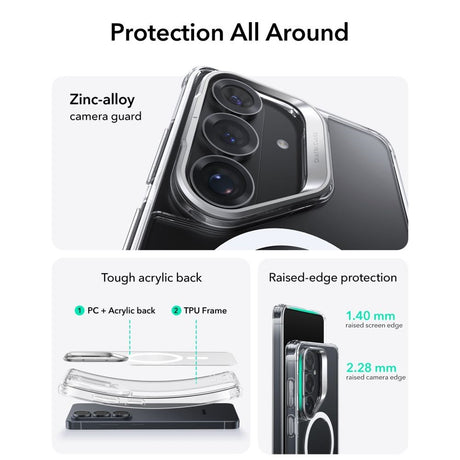 Samsung Galaxy S26 ESR Classic Hybrid Kickstand Bagside Cover - MagSafe Kompatibel - Gennemsigtig