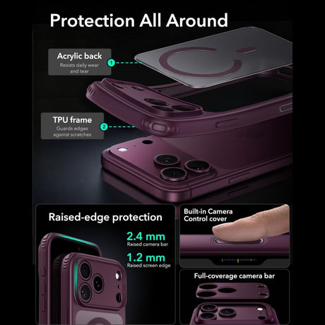 ESR iPhone 18 Pro Max / 17 Pro Max Classic Hybrid Cover - MagSafe Kompatibel - Rød