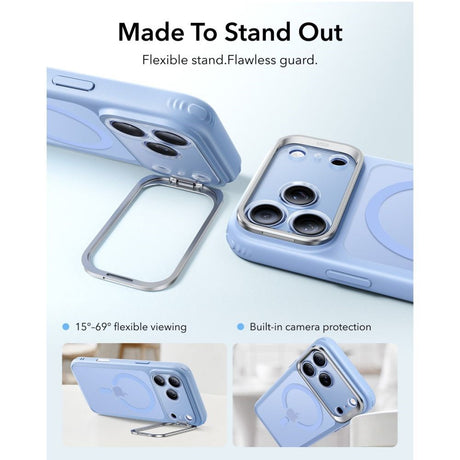 ESR iPhone 18 Pro Max / 17 Pro Max Classic Hybrid Kickstand Mobil Cover - MagSafe Kompatibel - Blå