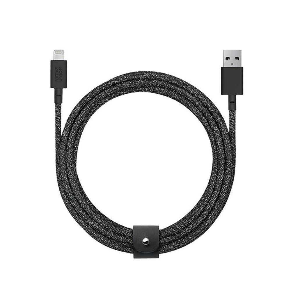 Native Union Belt Kabel USB-A til Lightning m. Læderspænde 3 meter. - Cosmos