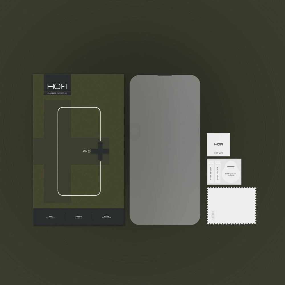 iPhone 14 Pro Hofi Hybrid Pro+ Skærmbeskyttelsesglas - Case Friendly - Gennemsigtig