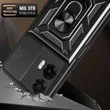 Motorola Moto G35 5G Tech-Protect Camshield m. Magnetisk ring- og stativfunksjon - svart