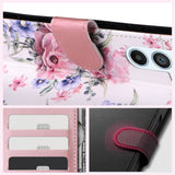Samsung Galaxy A54 (5G) Tech-Protect Flip Wallet m. Pung - Blossom Flower