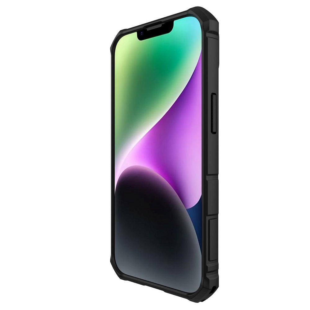 iPhone 14 Nillkin Camshield Armor Pro Håndværker Bagside Cover m. Ring Kickstand - Sort