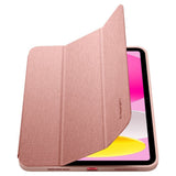 iPad 10.9" (2022) Spigen Urban Fit Stof Flip Cover m. Pen Holder - Rose Gold