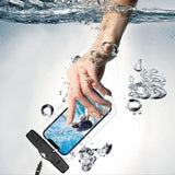 Tech-Protect Universal Waterproof Case Etui - Blå / Gennemsigtig (Maks. Mobil: 163 x 90 x 10 mm)