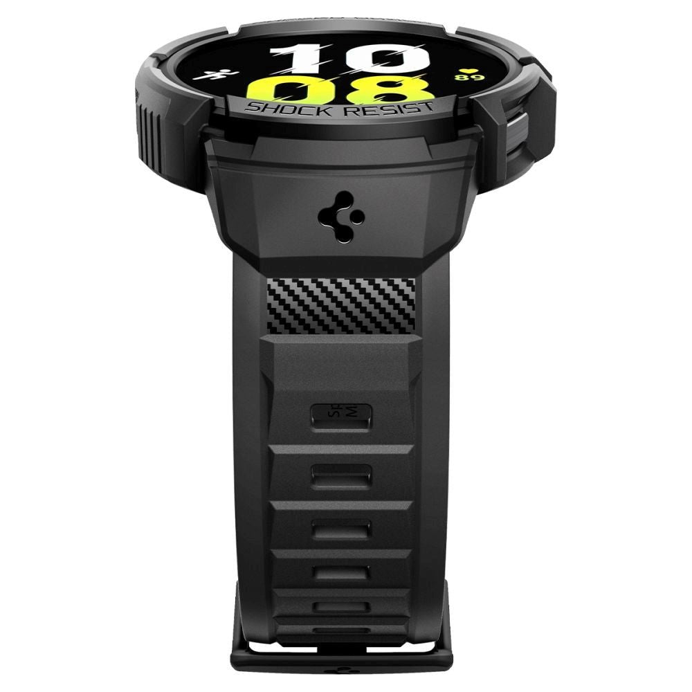 Samsung Galaxy Watch 6 (44mm) SPIGEN Rugged Armor Pro Case - Plastik Cover m. Rem - Mat Sort