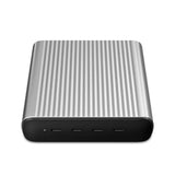 Hyper GaN 245W Ladestation m. 4 x USB-C 100W - Grå