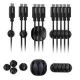 DESIRE2 Tidy Cable Clip Holder 10 Pack - Svart