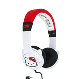 Hello Kitty OTL On-Ear Børne Headset m. 3D Ører - Max. 85dB - Hvid / Rød