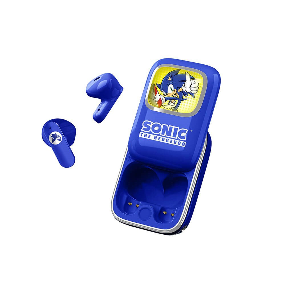 OTL SONIC the Hedgehog True Wireless In-Ear Høretelefoner - inkl. Skub-Op Opladningsetui - Blå