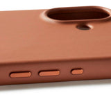 iPhone 17 Mujjo Leather Cover - MagSafe Kompatibel - Tan