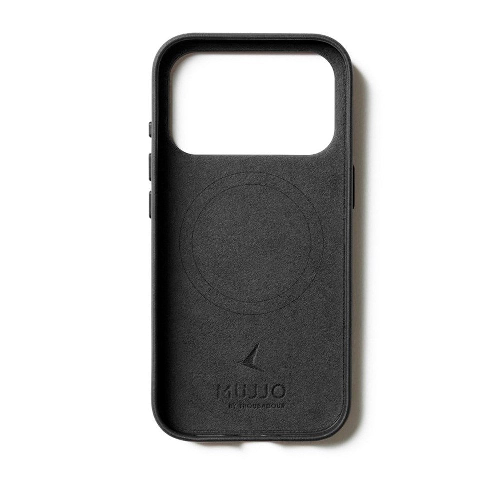 iPhone 17 Pro Mujjo Wallet Leather Cover - MagSafe Kompatibel - Black