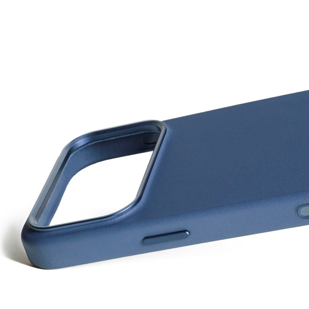 iPhone 17 Pro Max Mujjo Leather Cover - MagSafe Kompatibel - Monaco Blue