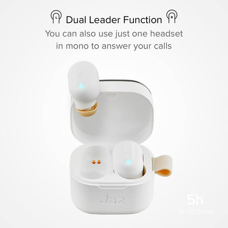 Jaz Airon True Wireless Bluetooth In-Ear-hodetelefoner - Hvit
