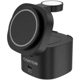 Canyon 15W Qi2 2-i-1 Trådløs Oplader - MagSafe Kompatibel - Sort