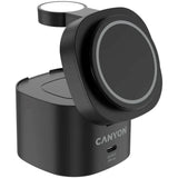 Canyon 15W Qi2 2-i-1 Trådløs Oplader - MagSafe Kompatibel - Sort