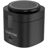 Canyon 15W Qi2 2-i-1 Trådløs Oplader - MagSafe Kompatibel - Sort