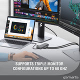 4smarts 100W SmartDock 11-i-1 USB-C Docking Station - Sort