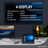 4smarts 100W SmartDock 11-i-1 USB-C Docking Station - Sort