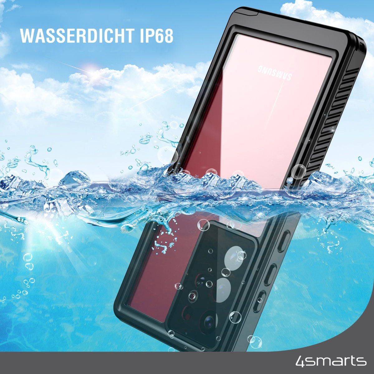 4smarts Active Pro STARK - Samsung Galaxy S23 Ultra Vandtæt Case - Sort
