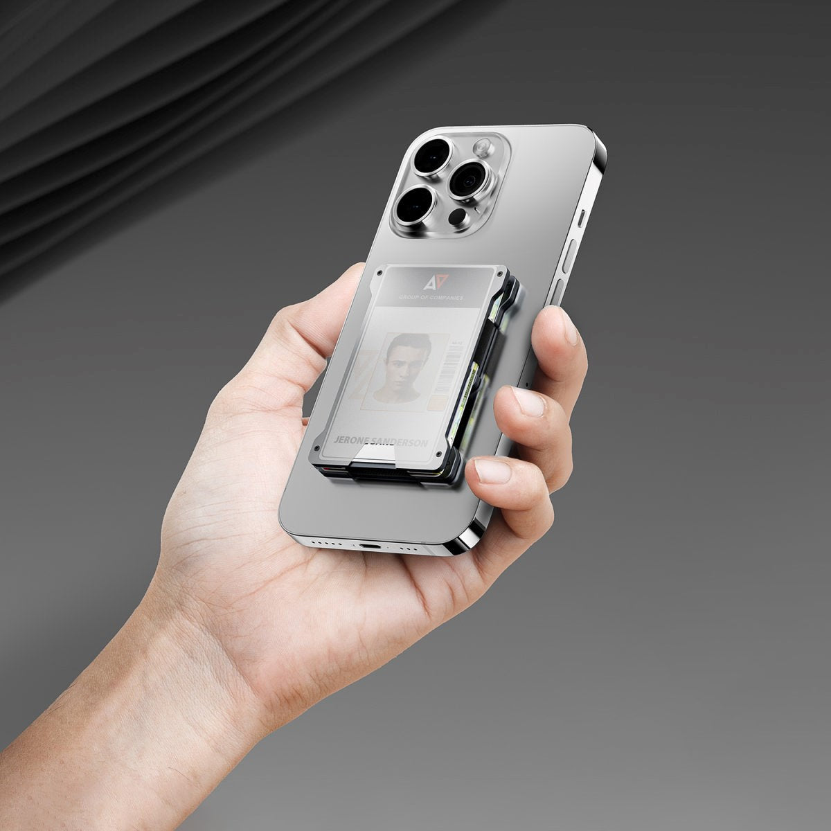 4smarts MagSafe-kompatibel - Magnetisk kortholder - Svart / Grå