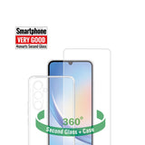 Samsung Galaxy A24 4smarts Second Glass X-Pro 360° beskyttelsessett (deksel + herdet glass)